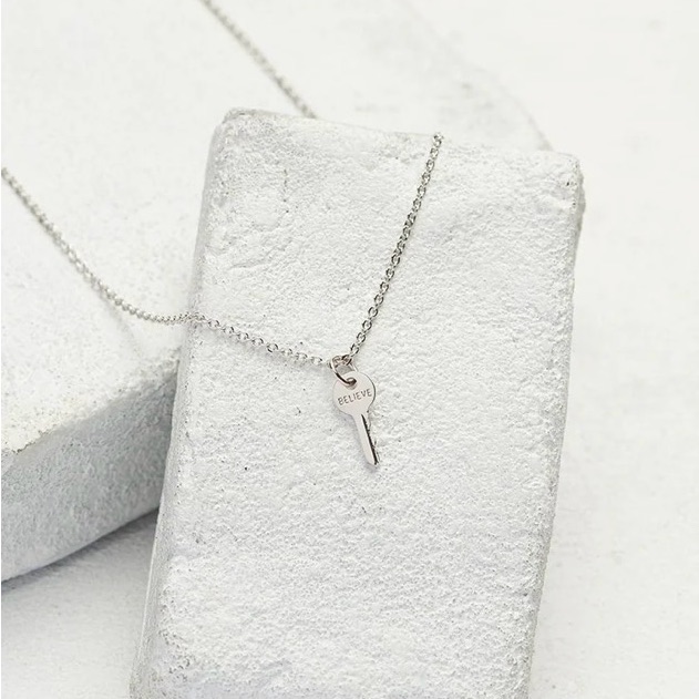 The Giving Keys Silver Believe Key Necklace 25$